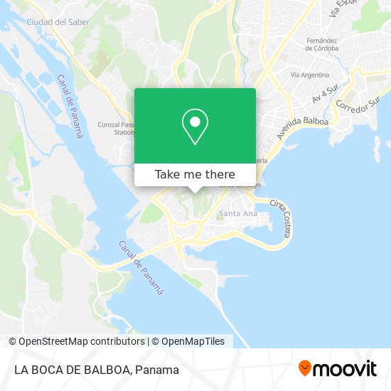 LA BOCA DE BALBOA map