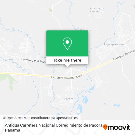 Antigua Carretera Nacional  Corregimiento de Pacora map