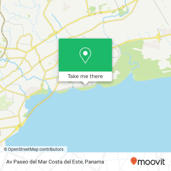 Mapa de Av  Paseo del Mar  Costa del Este