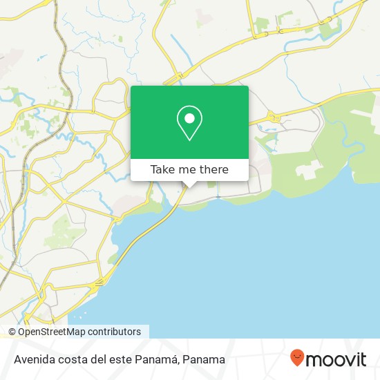 Avenida costa del este   Panamá map