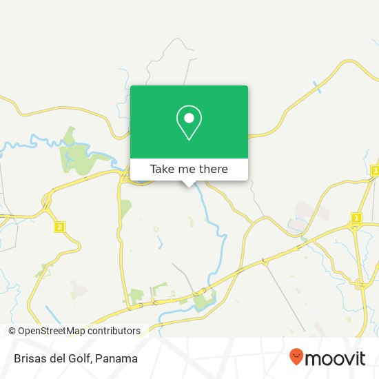 Brisas del Golf map