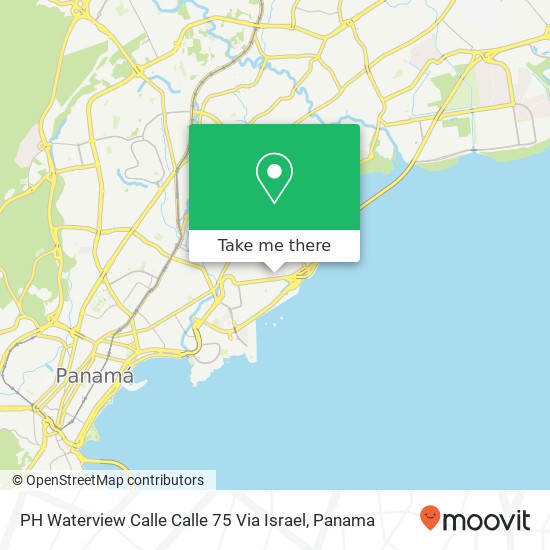 PH Waterview Calle Calle 75 Via Israel map