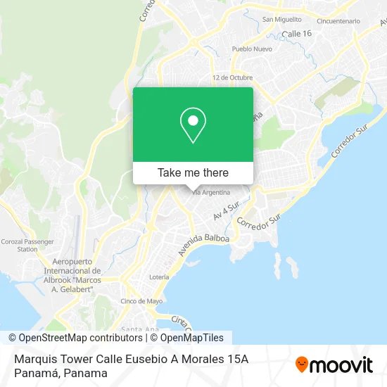 Marquis Tower Calle Eusebio A  Morales 15A  Panamá map
