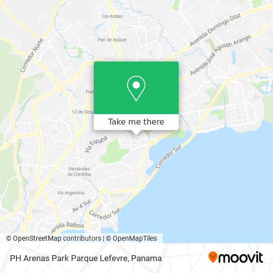PH Arenas Park  Parque Lefevre map