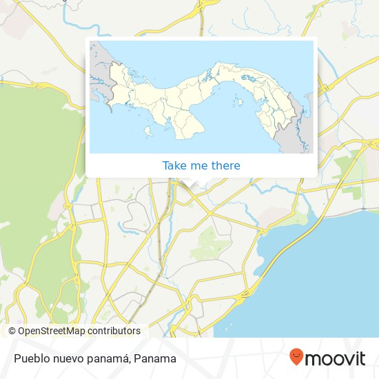 Pueblo nuevo  panamá map