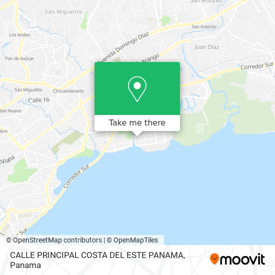 CALLE PRINCIPAL COSTA DEL ESTE  PANAMA map