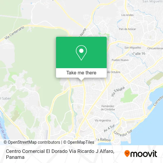 Mapa de Centro Comercial El Dorado  Via Ricardo J  Alfaro