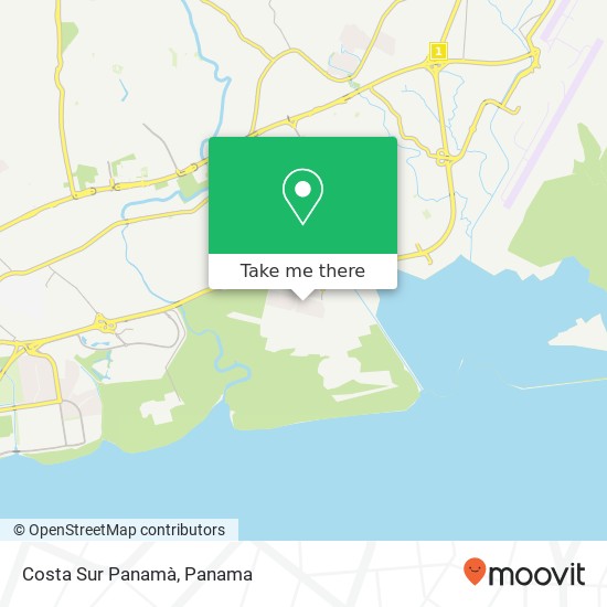 Costa Sur  Panamà map