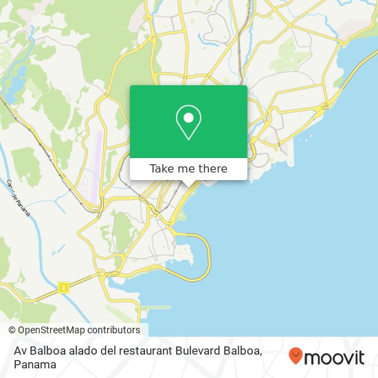 Av  Balboa alado del restaurant Bulevard Balboa map