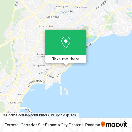 Terrasol  Corredor Sur  Panama City  Panamá map