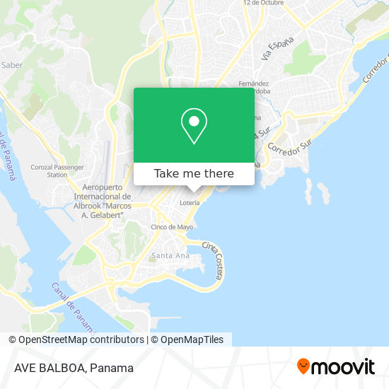 AVE BALBOA map