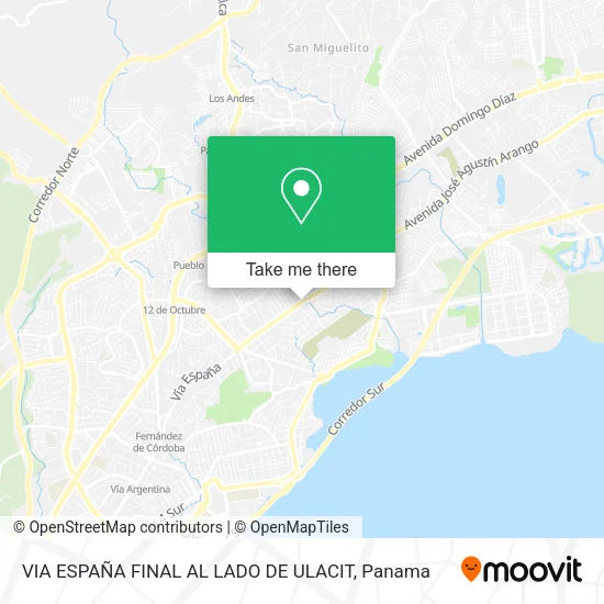 Mapa de VIA ESPAÑA FINAL AL LADO DE ULACIT