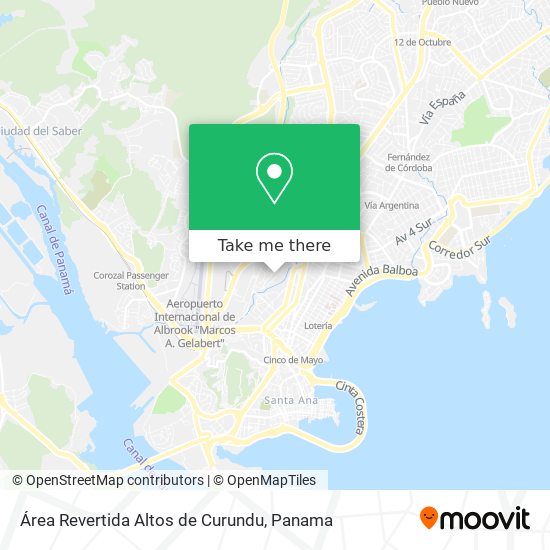 Área Revertida  Altos de Curundu map