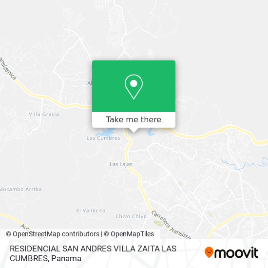 RESIDENCIAL SAN ANDRES VILLA ZAITA LAS CUMBRES map