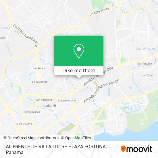 AL FRENTE DE VILLA LUCRE PLAZA FORTUNA map