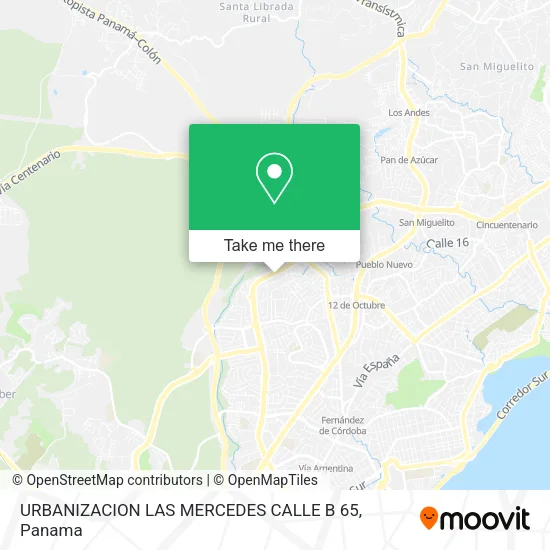 URBANIZACION LAS MERCEDES CALLE B  65 map