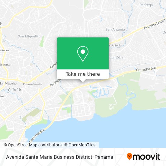 Avenida Santa Maria Business District map
