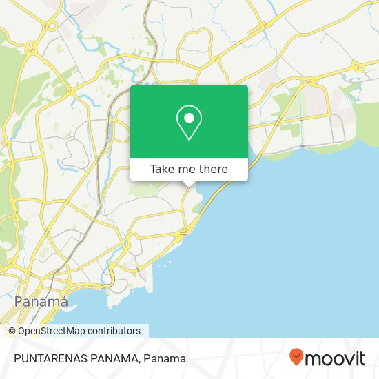 PUNTARENAS PANAMA map