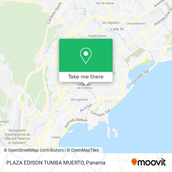 PLAZA EDISON TUMBA MUERTO map