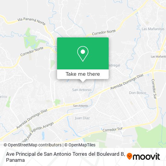 Ave  Principal de San Antonio Torres del Boulevard  B map