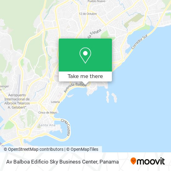 Mapa de Av  Balboa Edificio Sky Business Center