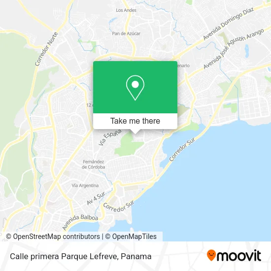 Calle primera Parque Lefreve map