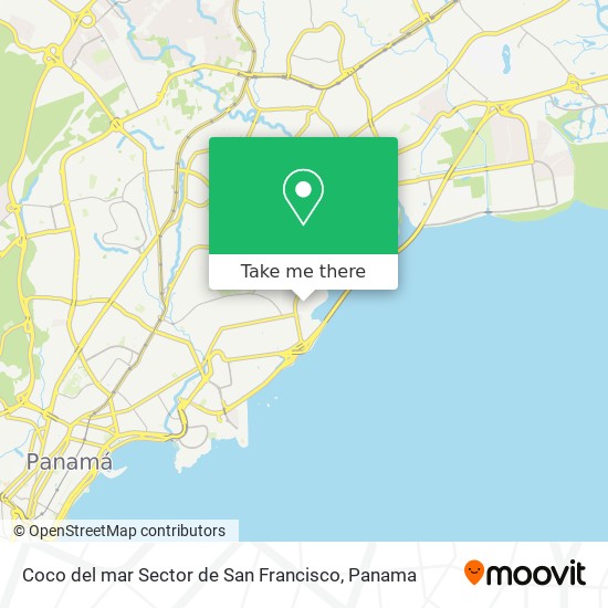 Mapa de Coco del mar  Sector de San Francisco