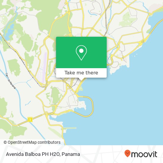Avenida Balboa PH H2O map