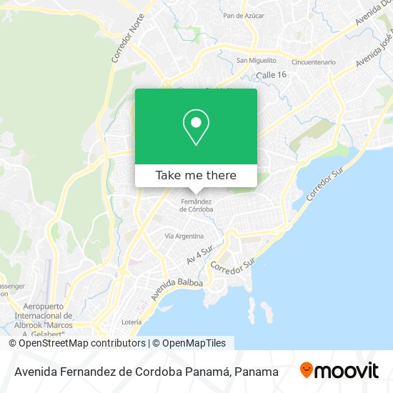Avenida Fernandez de Cordoba  Panamá map