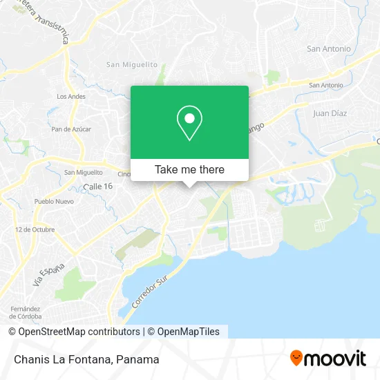 Chanis  La Fontana map