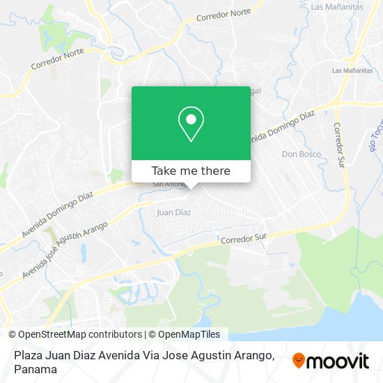 Plaza Juan Diaz Avenida Via Jose Agustin Arango map
