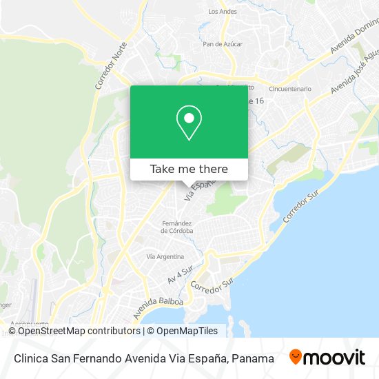 Clinica San Fernando Avenida Via España map