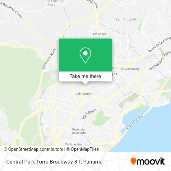Mapa de Central Park Torre Broadway 8 F