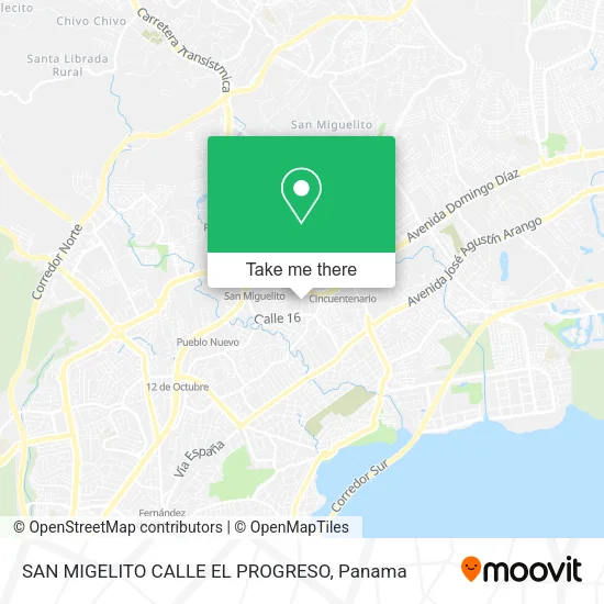 Mapa de SAN MIGELITO CALLE EL PROGRESO