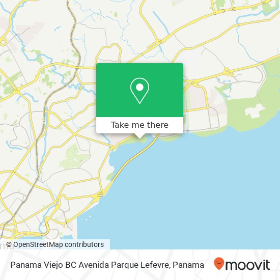 Panama Viejo BC Avenida Parque Lefevre map