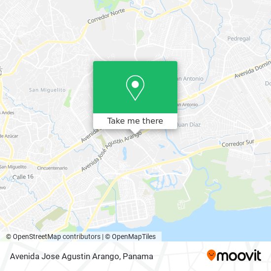 Avenida Jose Agustin Arango map