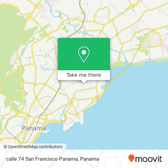 calle 74  San Francisco  Panama map