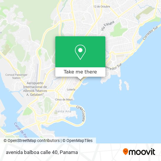 avenida balboa calle 40 map