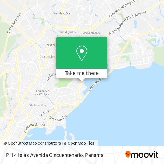 PH 4 Islas Avenida Cincuentenario map