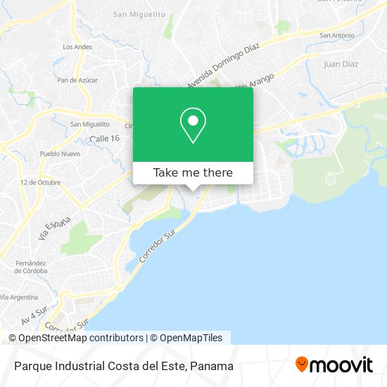 Parque Industrial Costa del Este map