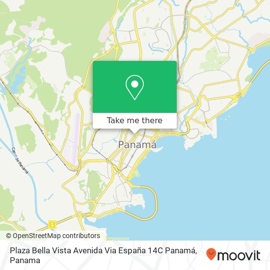 Mapa de Plaza Bella Vista Avenida Via España 14C  Panamá