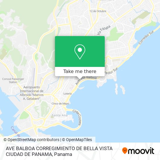 AVE BALBOA  CORREGIMIENTO DE BELLA VISTA CIUDAD DE PANAMA map