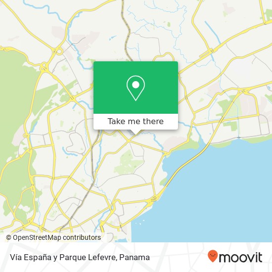 Vía España y Parque Lefevre map