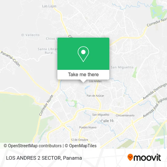 Mapa de LOS ANDRES 2  SECTOR