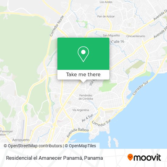 Mapa de Residencial el Amanecer  Panamá