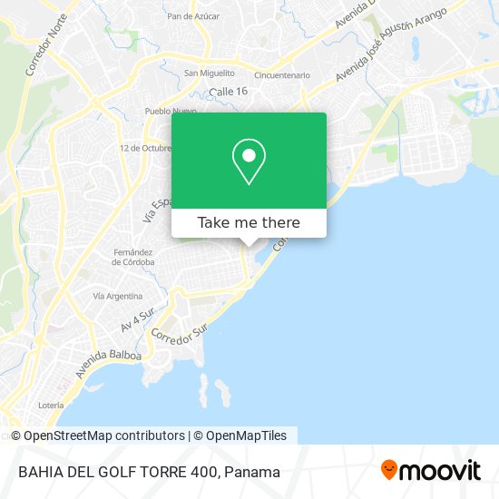 BAHIA DEL GOLF TORRE 400 map