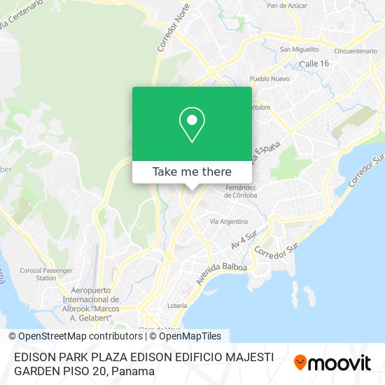 Mapa de EDISON PARK   PLAZA EDISON   EDIFICIO MAJESTI GARDEN PISO 20