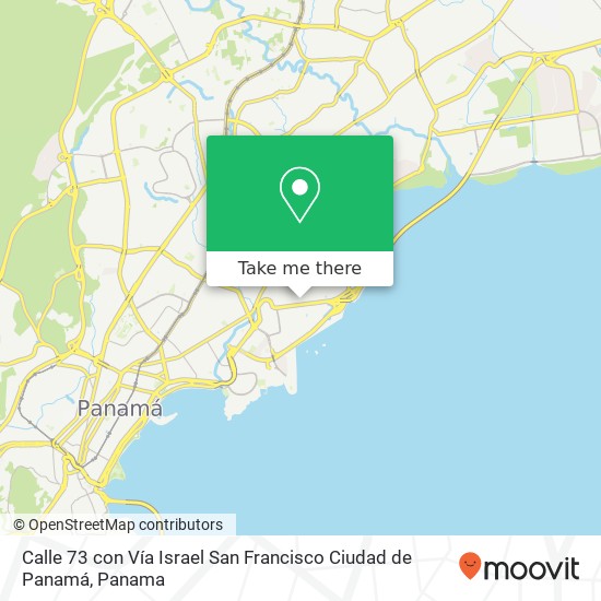 Mapa de Calle 73 con Vía Israel  San Francisco   Ciudad de Panamá