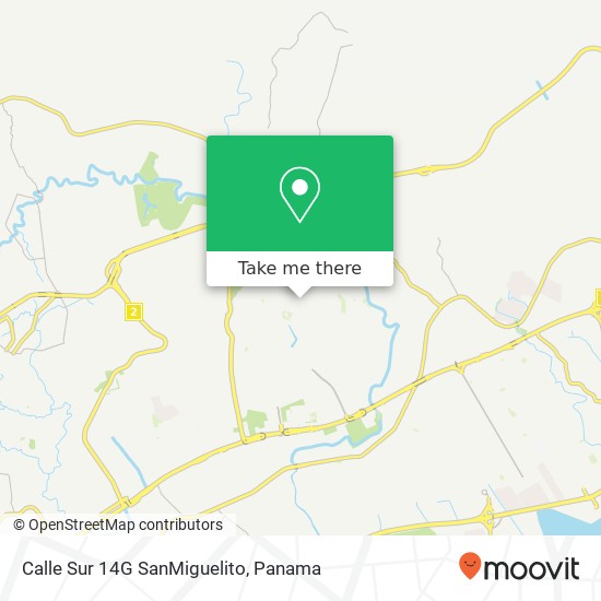 Calle Sur 14G  SanMiguelito map