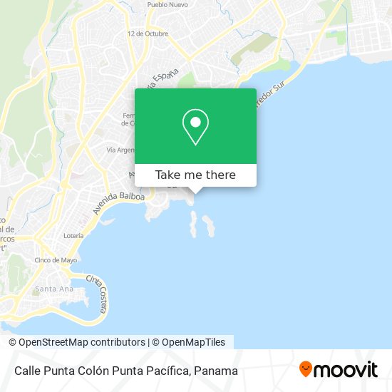 Mapa de Calle Punta Colón  Punta Pacífica